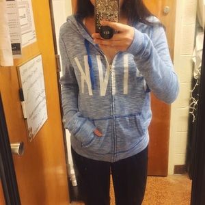 VS PINK Sky Blue Perfect Zip Hoodie